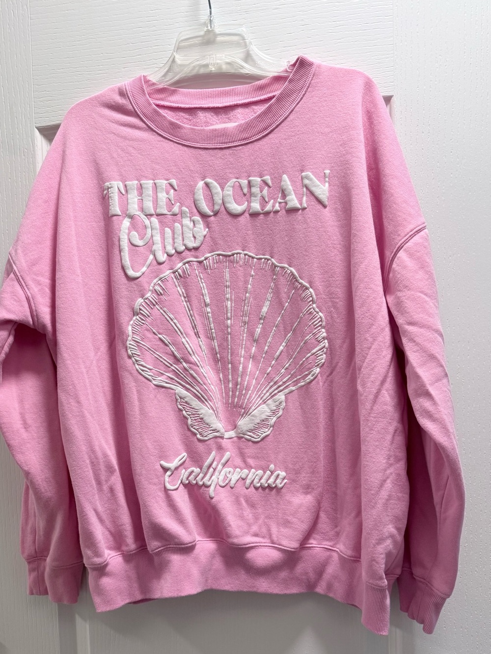 Pink 'The Ocean Club' California Graphic Sweatshirt